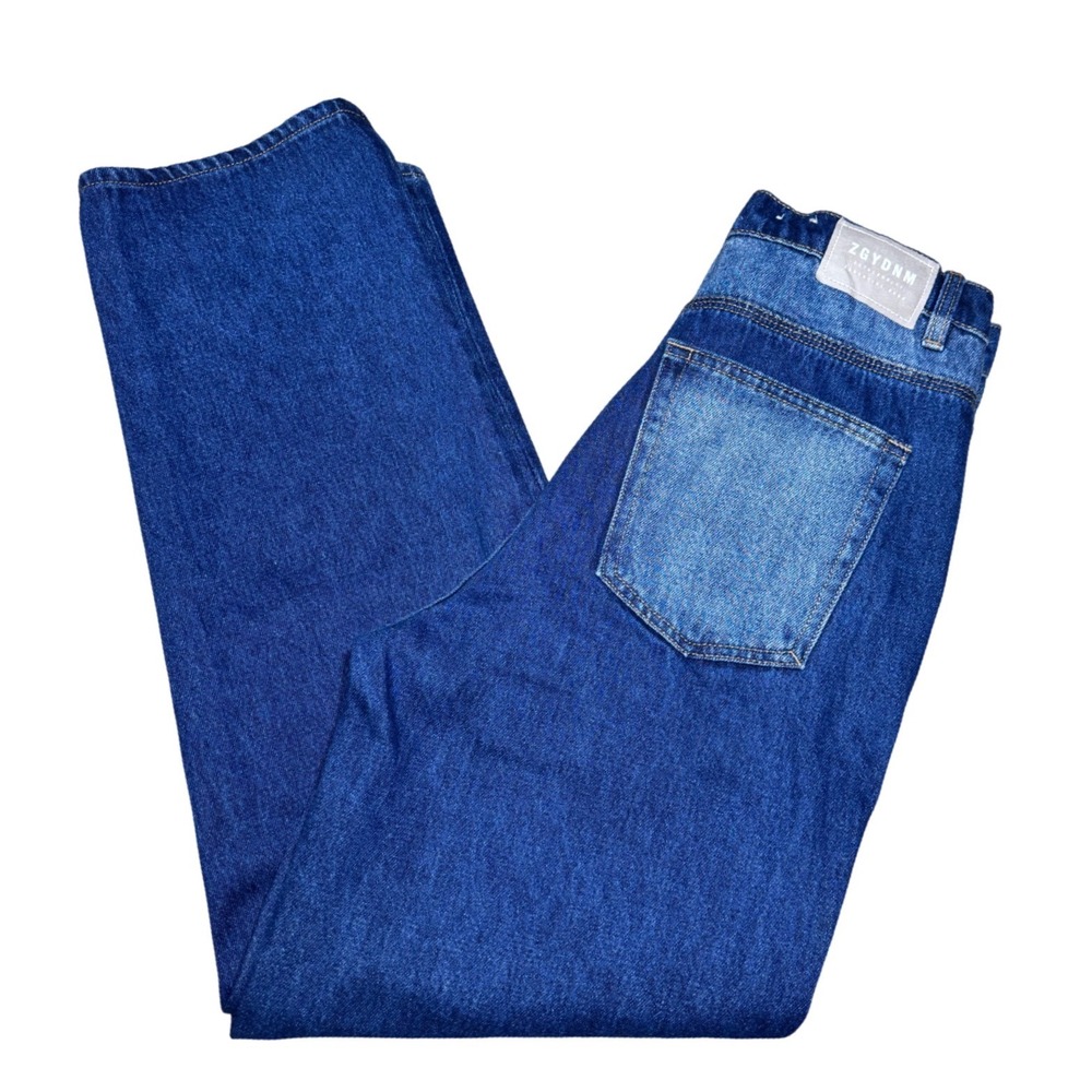 ZGY Denim Jeans Cotton High Rise Straight Leg Blue‎ 29 Western Boho Everyday